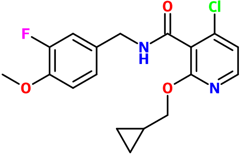 (image for) MC003964 4-Chloro-2-(cyclopropylmethoxy)-N-(3-fluoro-4-methoxybenzyl)nicotinamide